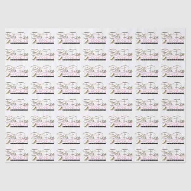 Papier Mousseline Logo personnalisé Motif sans couture (Recto)