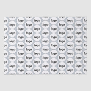 Papier Mousseline Logo simple Motif commercial Poudre bleu