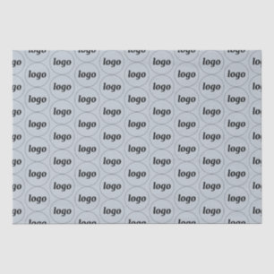 Papier Mousseline Logo simple Motif commercial Poudre bleu