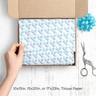 Papier Mousseline Logo 📦 société personnalisée