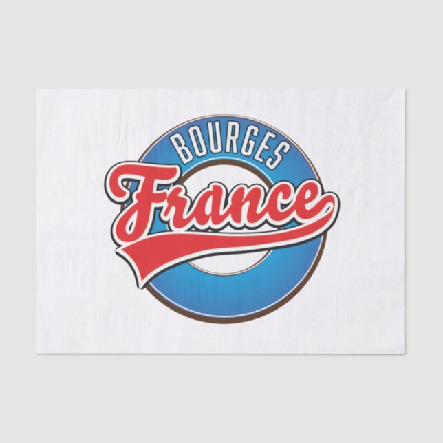 Papier Mousseline Logo vintage de Bourges. (Recto)