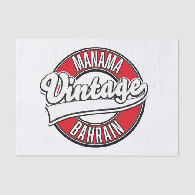 Papier Mousseline Logo Vintage Manama Bahrain (Recto)