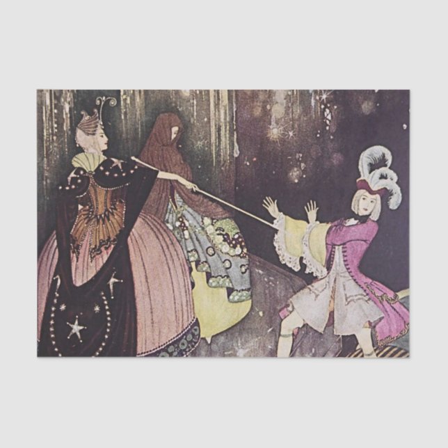 Papier Mousseline "L'Oiseau bleu" d'Edmund Dulac (Recto)