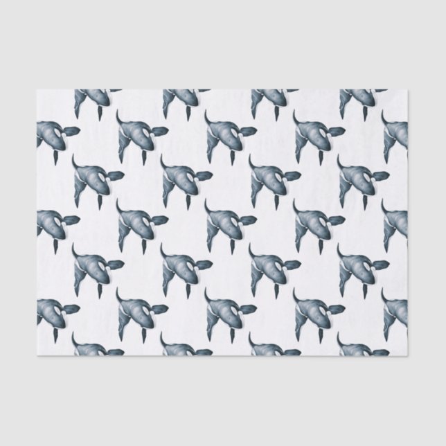 Papier Mousseline Lone Orca (Recto)