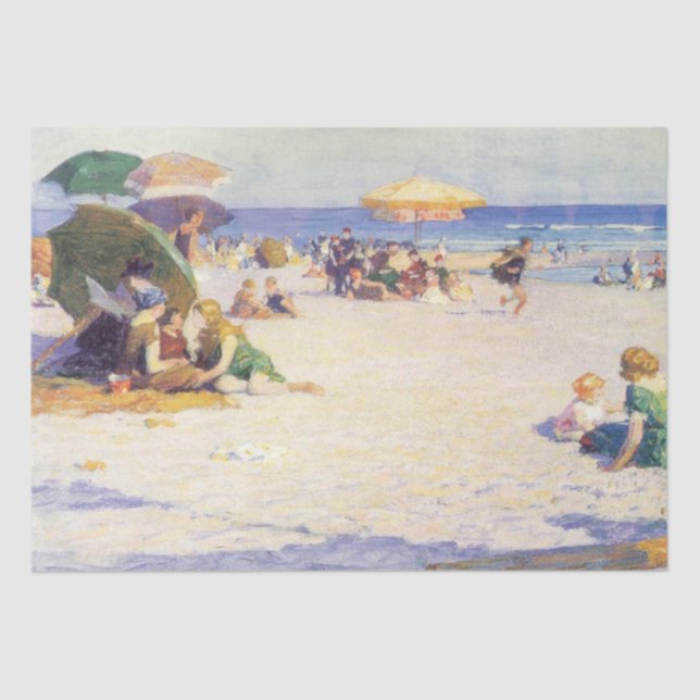 Papier Mousseline Long Beach (État de New York) (par E.H. Potthast) (Recto)