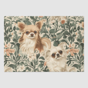 Papier Mousseline Long Haired Chihuahuas William Morris Découpage