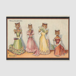 Papier Mousseline Louis Wain Wallflower Girl Cats