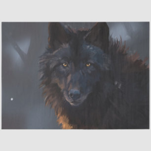 Papier Mousseline Loup noir
