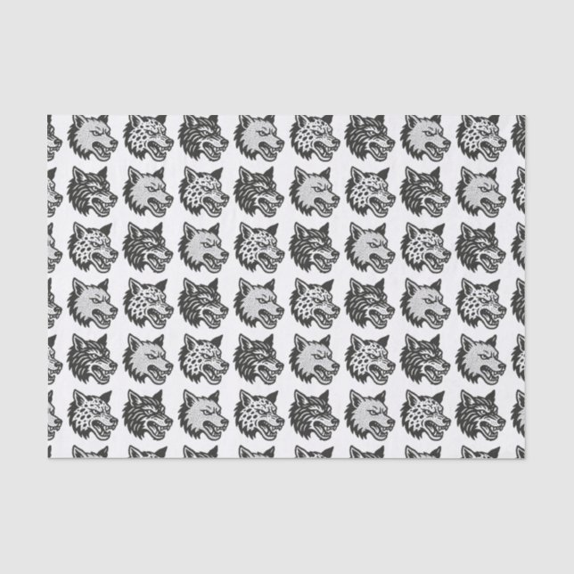 Papier Mousseline Loups (Recto)