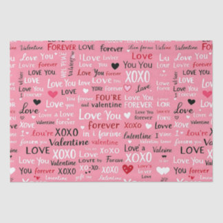 Papier Mousseline Love Forever - Saint Valentin Motif de typographie