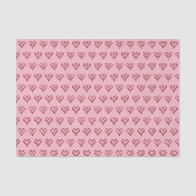 Papier Mousseline Love Heart Motif (Recto)