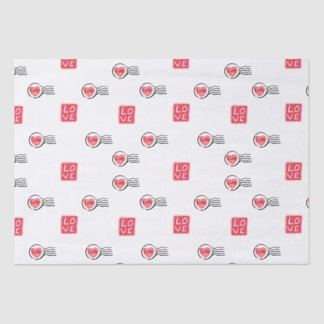 Papier Mousseline Love Mail Tissue Paper (Recto)