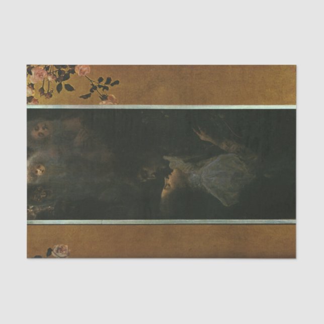 Papier Mousseline Love par Gustav Klimt Tissue Paper (Recto)