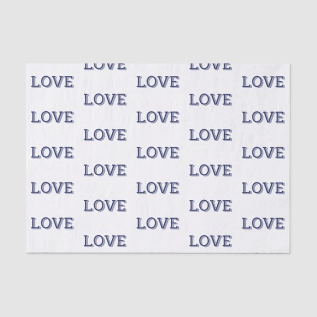 Papier Mousseline LOVE Tissue Paper (Recto)