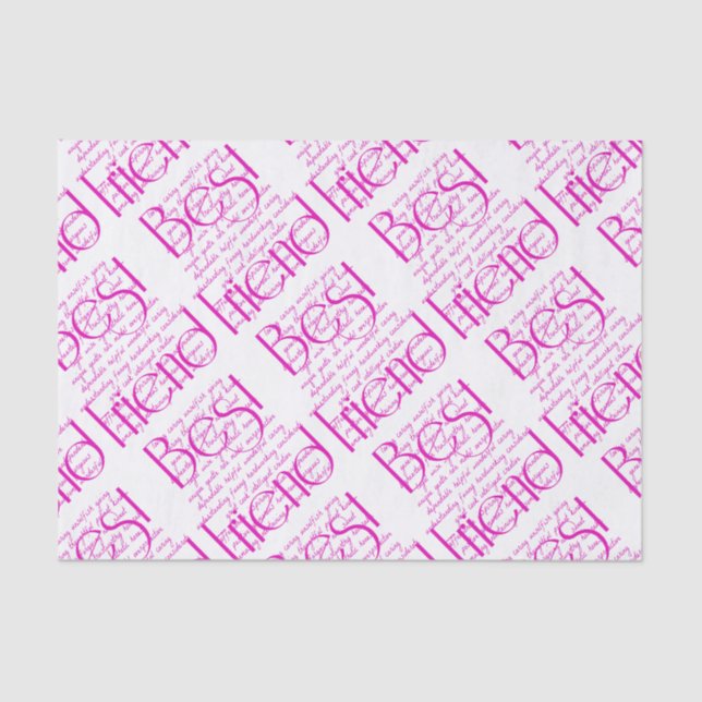 Papier Mousseline Love Words for Best Friend (Recto)