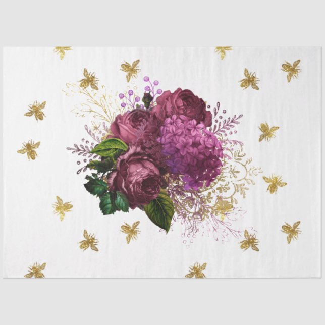 Papier Mousseline Lovely Bee Series Design 54 (Recto)