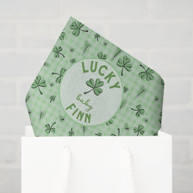 Papier Mousseline Lucky Baby Boy St. Patrick’s Day (Sac cadeau)