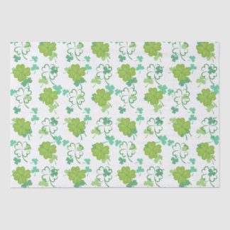 Papier Mousseline Lucky Clover Motif - Shamrock vert