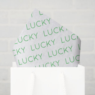 Papier Mousseline LUCKY Modern Typography Shamrock Fun irlandais