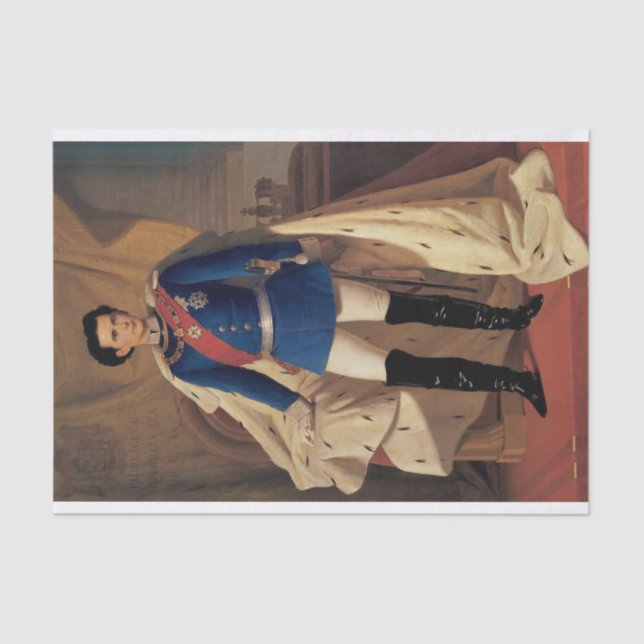 Papier Mousseline Ludwig II - Découpage du papier de tissus (Recto)