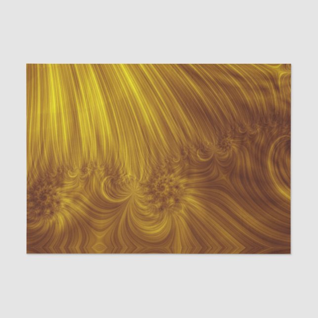 Papier Mousseline Lumière dorée fractale (Recto)