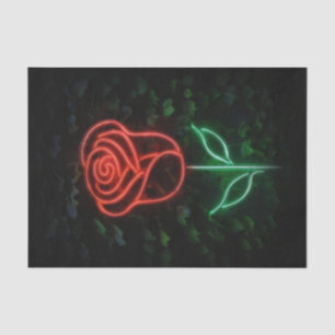 Papier Mousseline Lumière Néon Rouge Rose Guirlande de Lierre Fête d