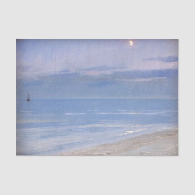 Papier Mousseline Lumière sur la plage de Skagen par P.S. Krøyer, Ar (Recto)