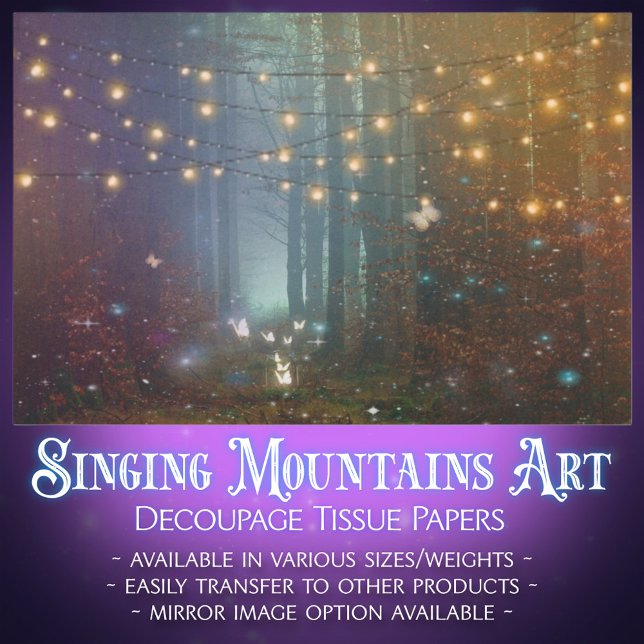 Papier Mousseline Lumières de fées mystiques Papillons décantation d (Créateur téléchargé)