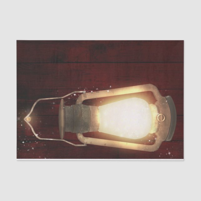 Papier Mousseline Lumières de lanterne rustique mariage de grange en (Recto)