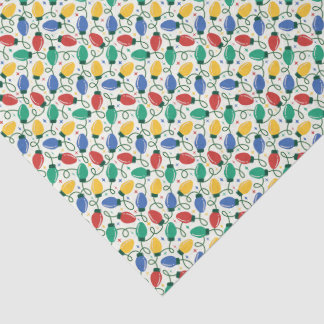 Papier Mousseline Lumières de Noël Rétro Multicolores Correspondante