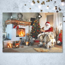 Lumières de sapin de Noël de Père Noël vintage
