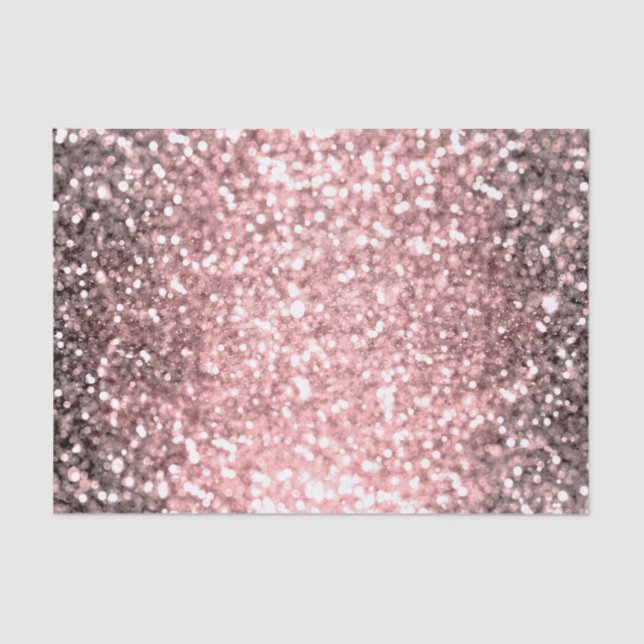 Papier Mousseline Lumières scintillantes Rose Gold pour filles paill (Recto)