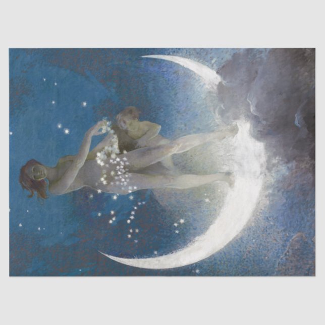 Papier Mousseline Luna Goddess at Night Scattering Stars (Recto)