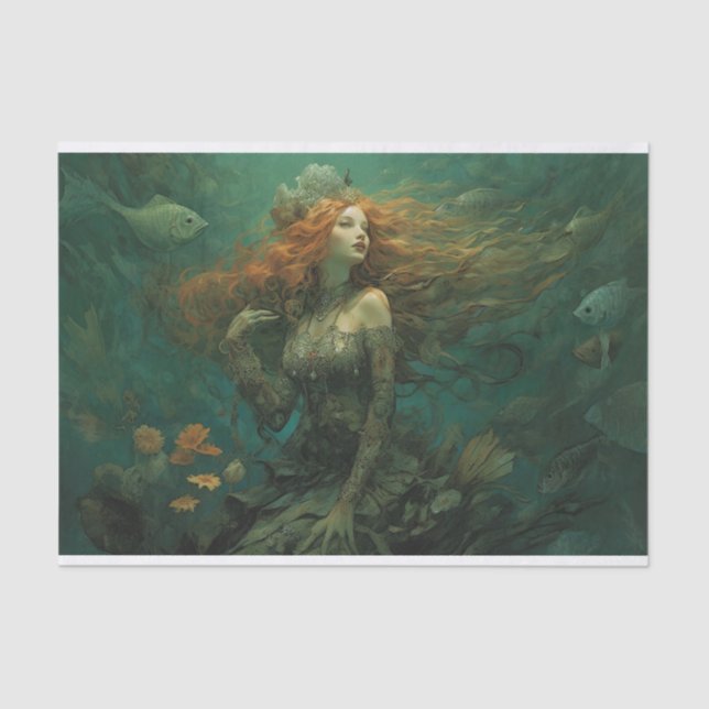 Papier Mousseline L'Undine verte (Recto)