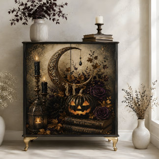 Papier Mousseline Lune croissante gothique Jack O Lantern Art Hallow