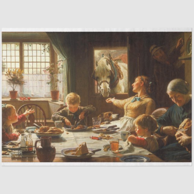 Papier Mousseline L'une des familles (l'âne étant Fed) (Recto)