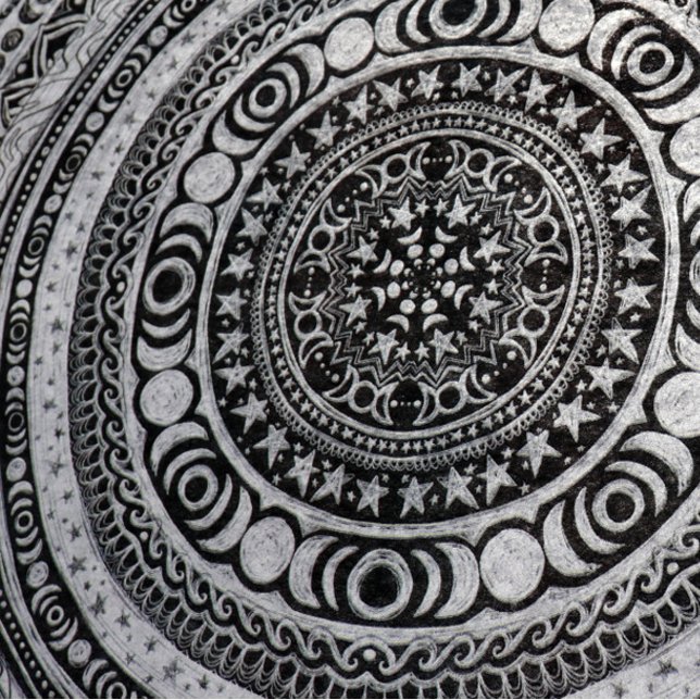 Papier Mousseline Lune Enfant Mandala Triple Lune Sorcière (Créateur téléchargé)