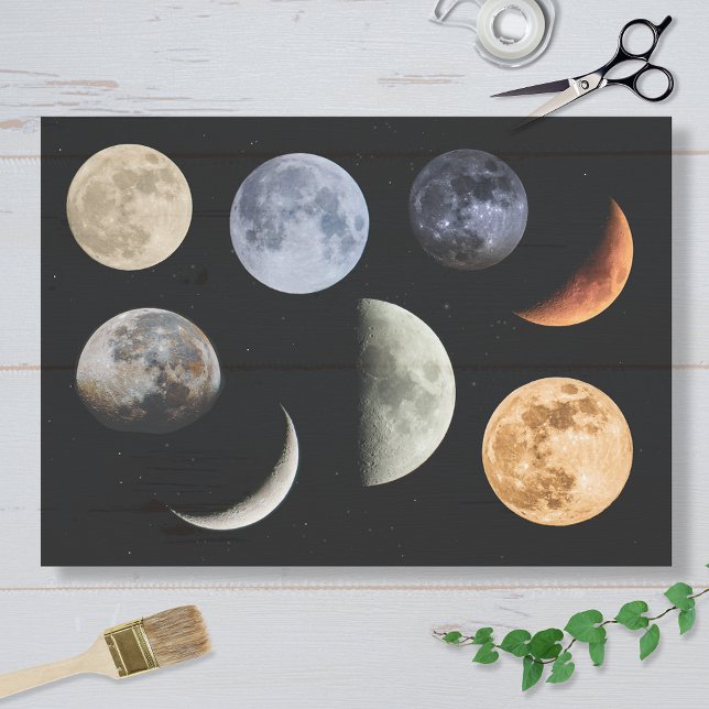 Papier Mousseline Lune et Étoiles (Créateur téléchargé)