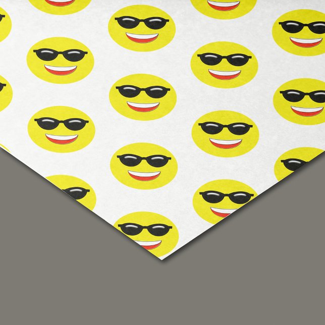 Papier Mousseline Lunettes de soleil cool Yellow Emoji Motif (Créateur téléchargé)