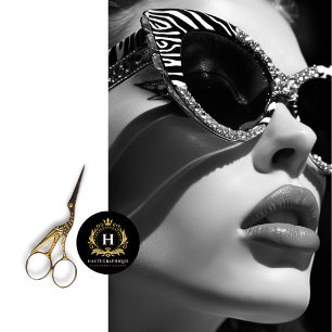 Papier Mousseline Lunettes de soleil Zebra Stria Glam Rhinestone Déc