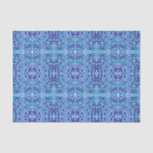 Papier Mousseline Lupine Fleur Bohême Boho Arabesque Motif Bleu