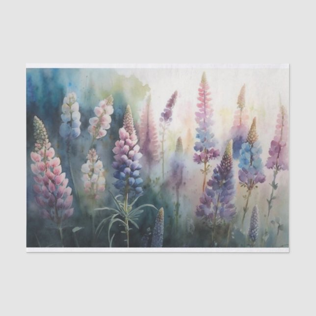 Papier Mousseline Lupins 1 (Recto)