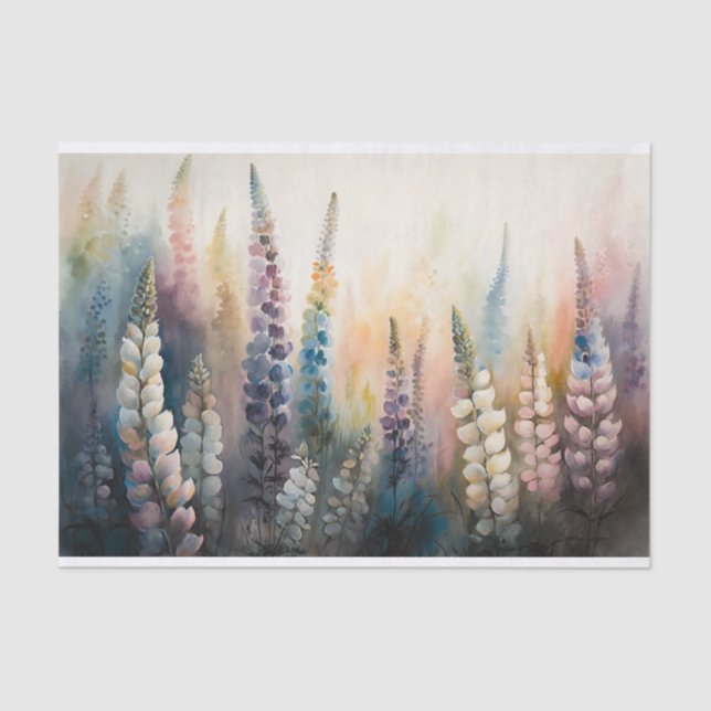 Papier Mousseline Lupins 2 (Recto)