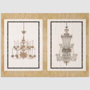 Papier Mousseline Lustre Vintage Dessin Architectural Français