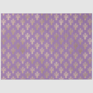 Papier Mousseline Lux Gold Fleur de Lis et Amethyst