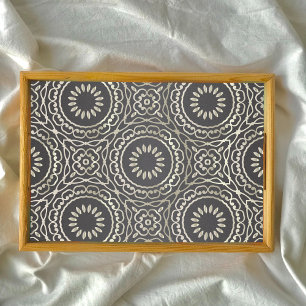 Papier Mousseline Luxe Élégant Chic Arabesque Faux Or Et Noir