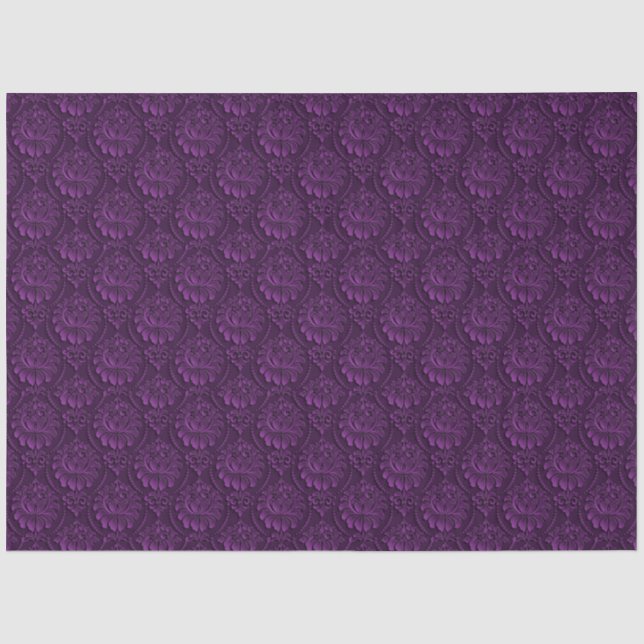 Papier Mousseline Luxe Floral violet (Recto)