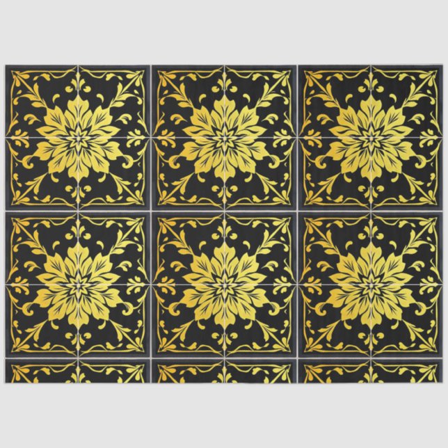 Papier Mousseline Luxe Moderne Elégante Collection Florale (Recto)