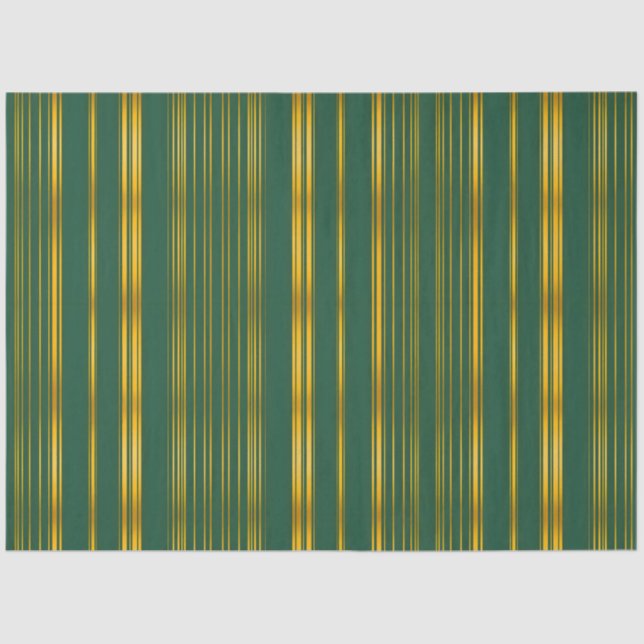 Papier Mousseline Luxe Moderne Green Gold Linen Texture Collection (Recto)