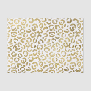 Papier Mousseline Luxueux Empreinte de léopard Glam Gold